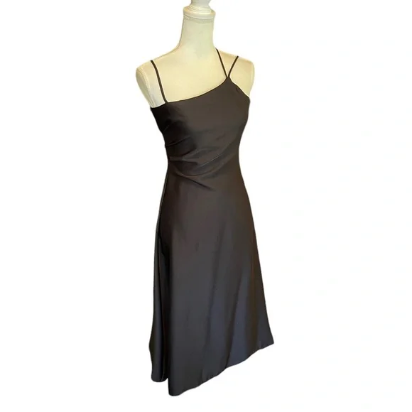 Cider | Dresses | Cider Black Strappy Midi Dress Xs | Poshmark
